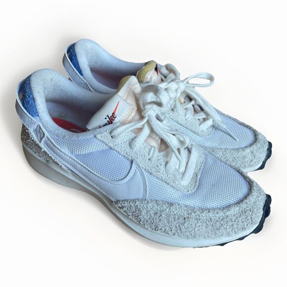 Nike Waffle Debut Womens Size 7.5 Shoes DX2931 400 Game Royal Retro White Blue - Picture 2 of 12